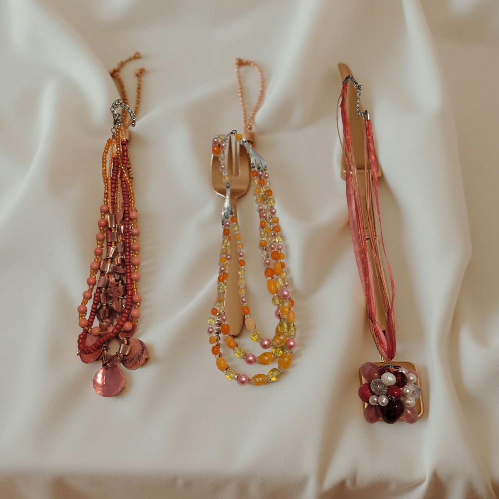 Elegant Multi-Color Beaded Necklace Set